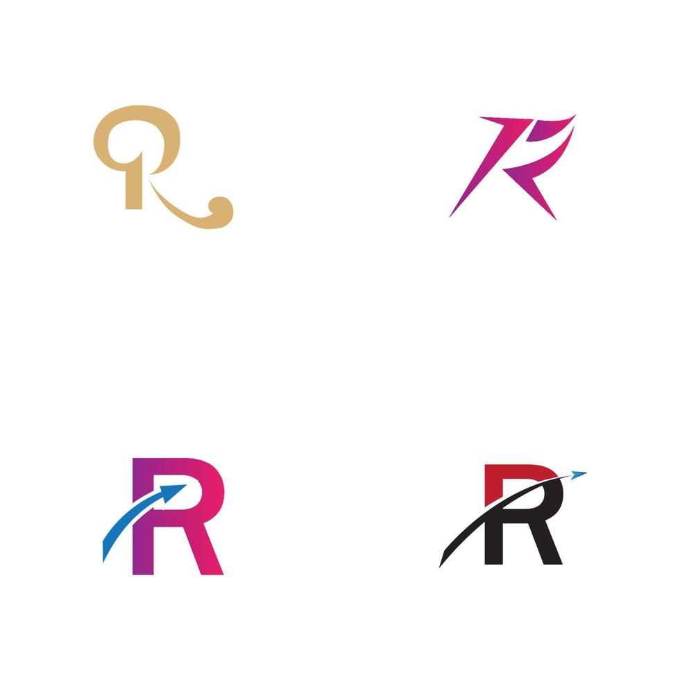 Diseño de icono de vector de plantilla de logotipo de letra r