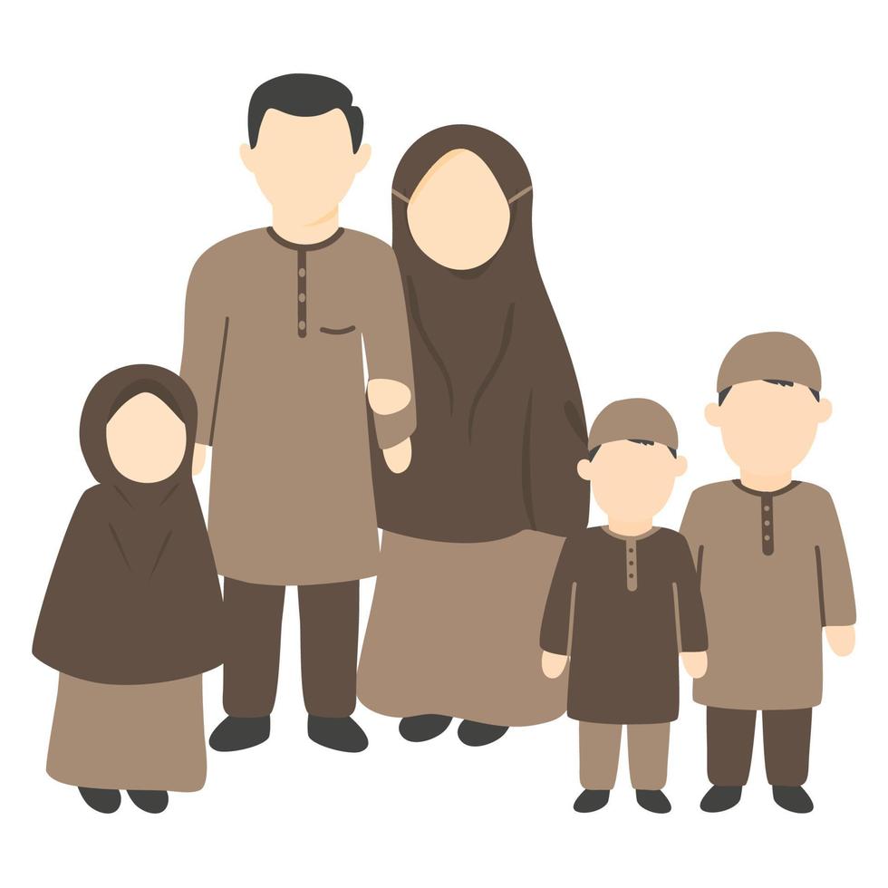 family illustration of a happy lovely vector