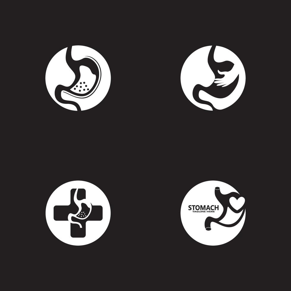 Ilustración de vector de icono y símbolo de estómago