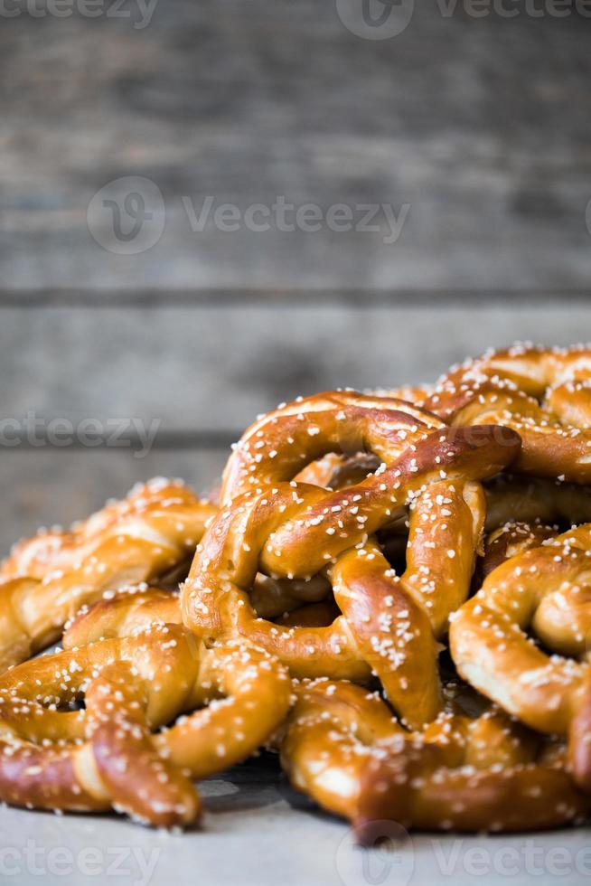 Stack of Fresh Pretzels photo