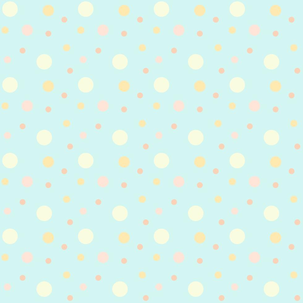 Geometric pattern in pastel colors of multicolored circles, polka dot pattern. vector