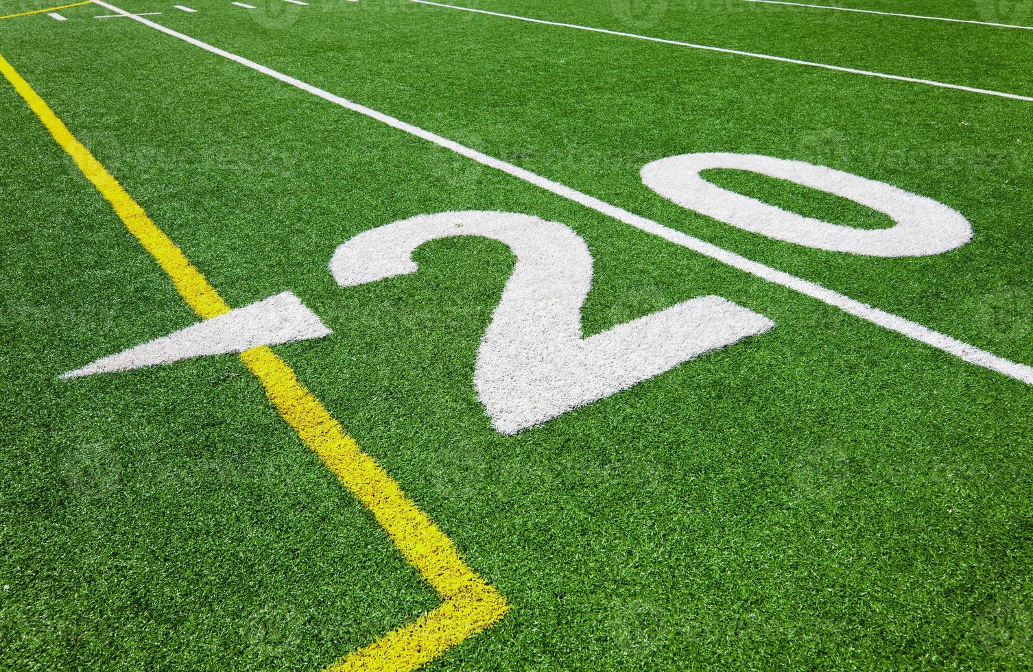 Twenty yard line - football photo