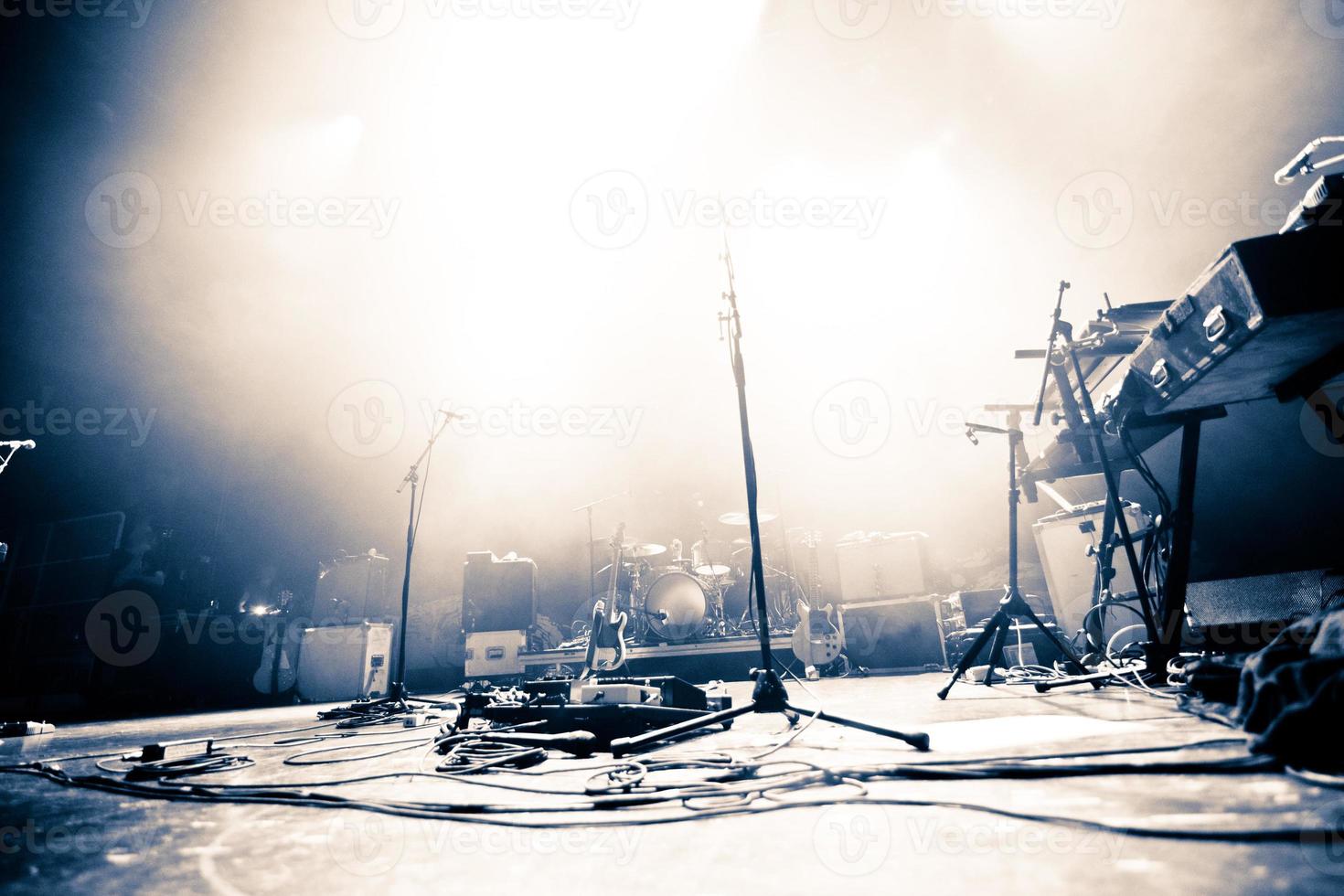 Empty illuminated stage photo