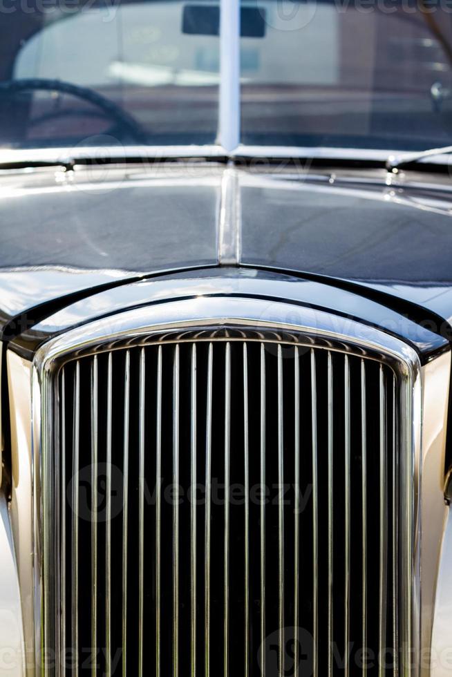 Shiny Antic Limousine Closeup of the Front photo