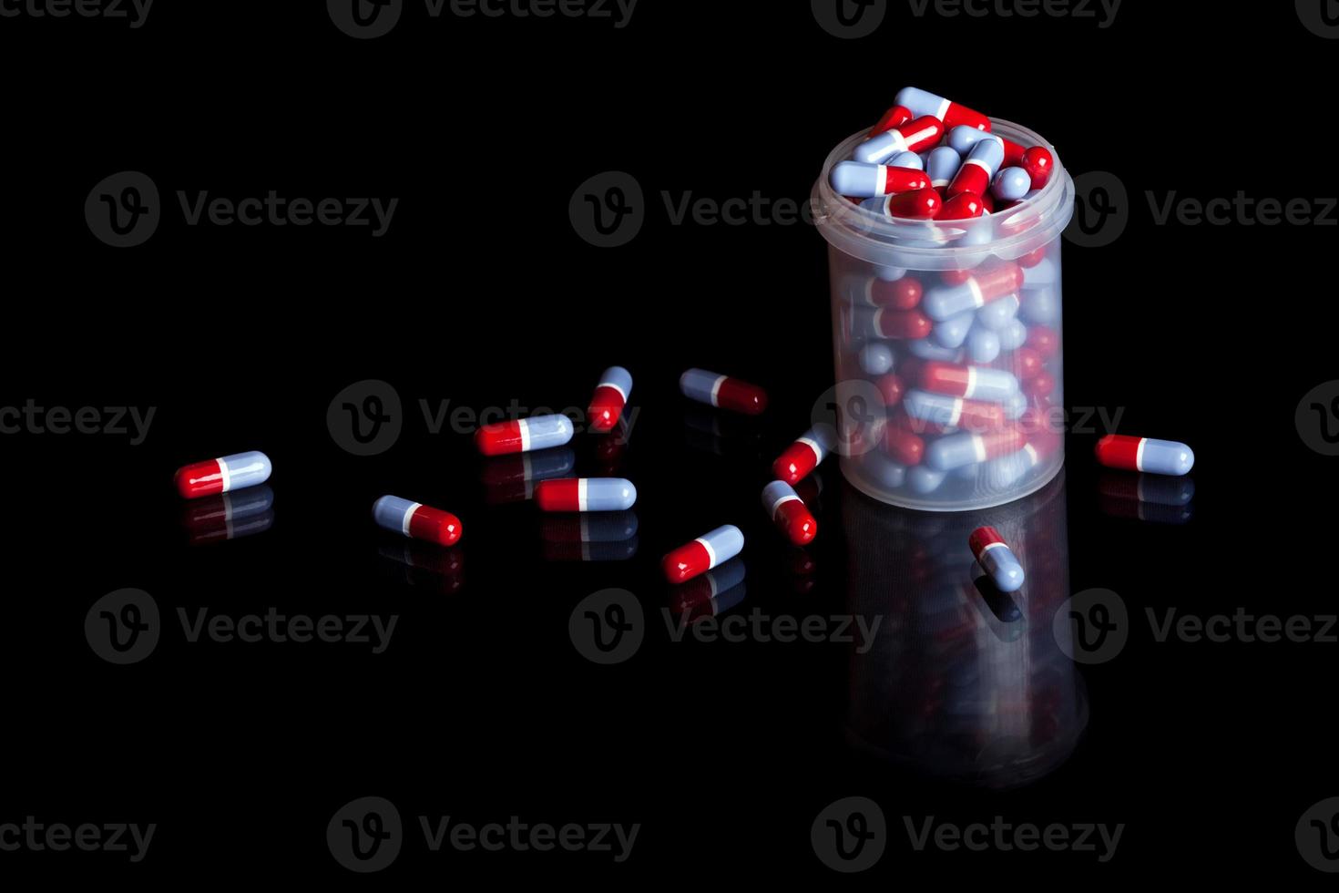 Container full of pills photo