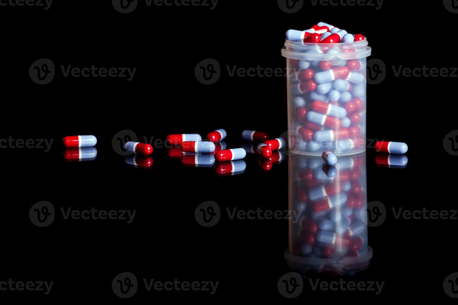 Container full of pills photo
