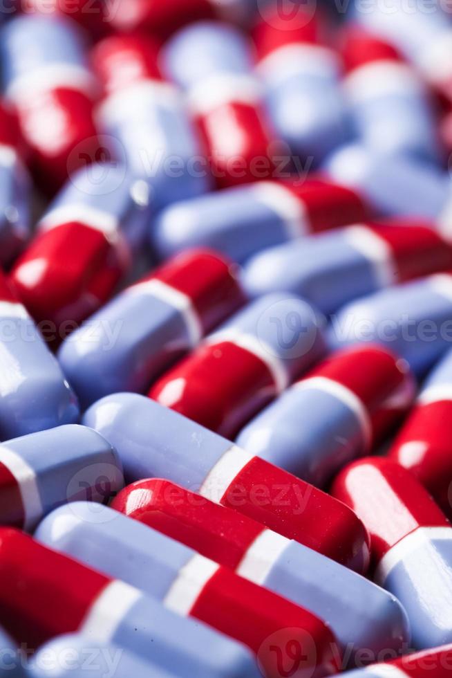 Red and blue tablets texture photo