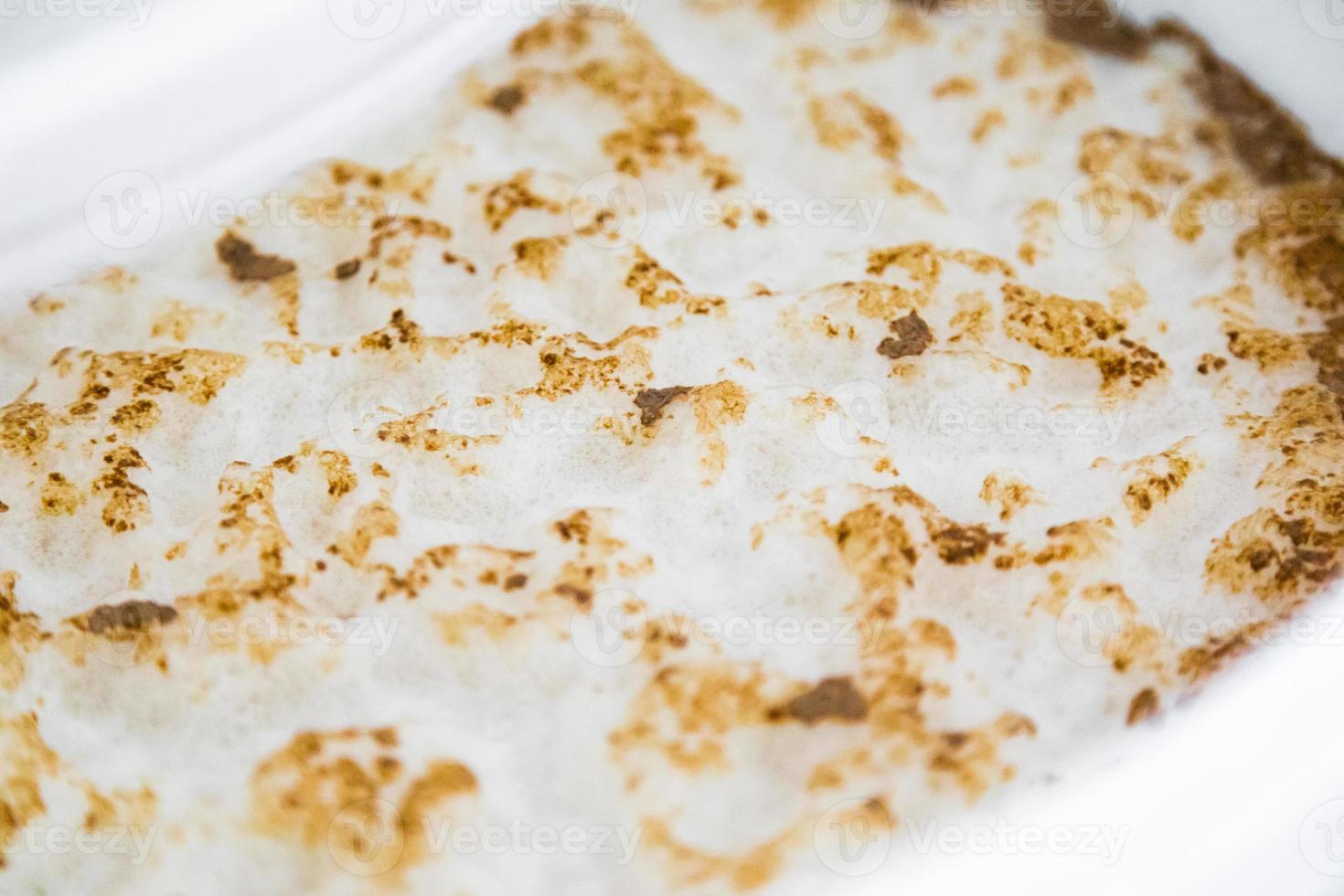 Yeast Krausen in a Bucket of a Homebrewer's Beer Fermenting photo