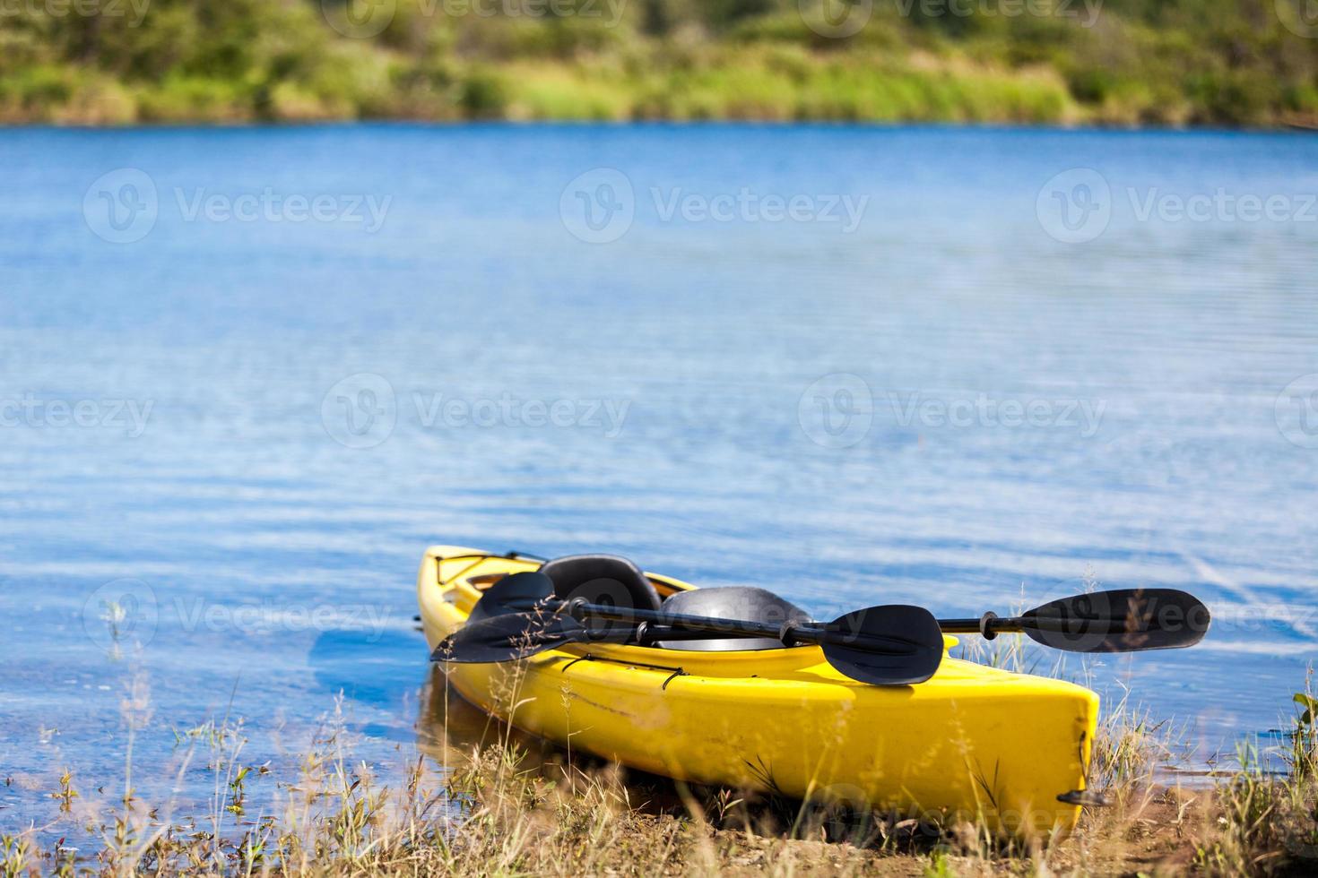 Yellow Kayak Ready to be Used photo