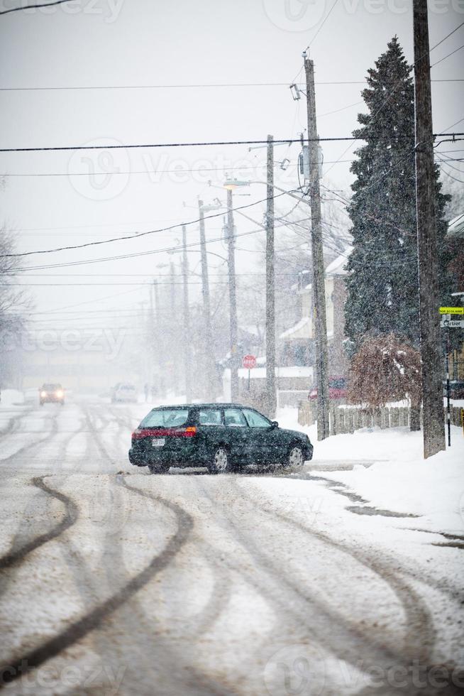 Snow covered road photo