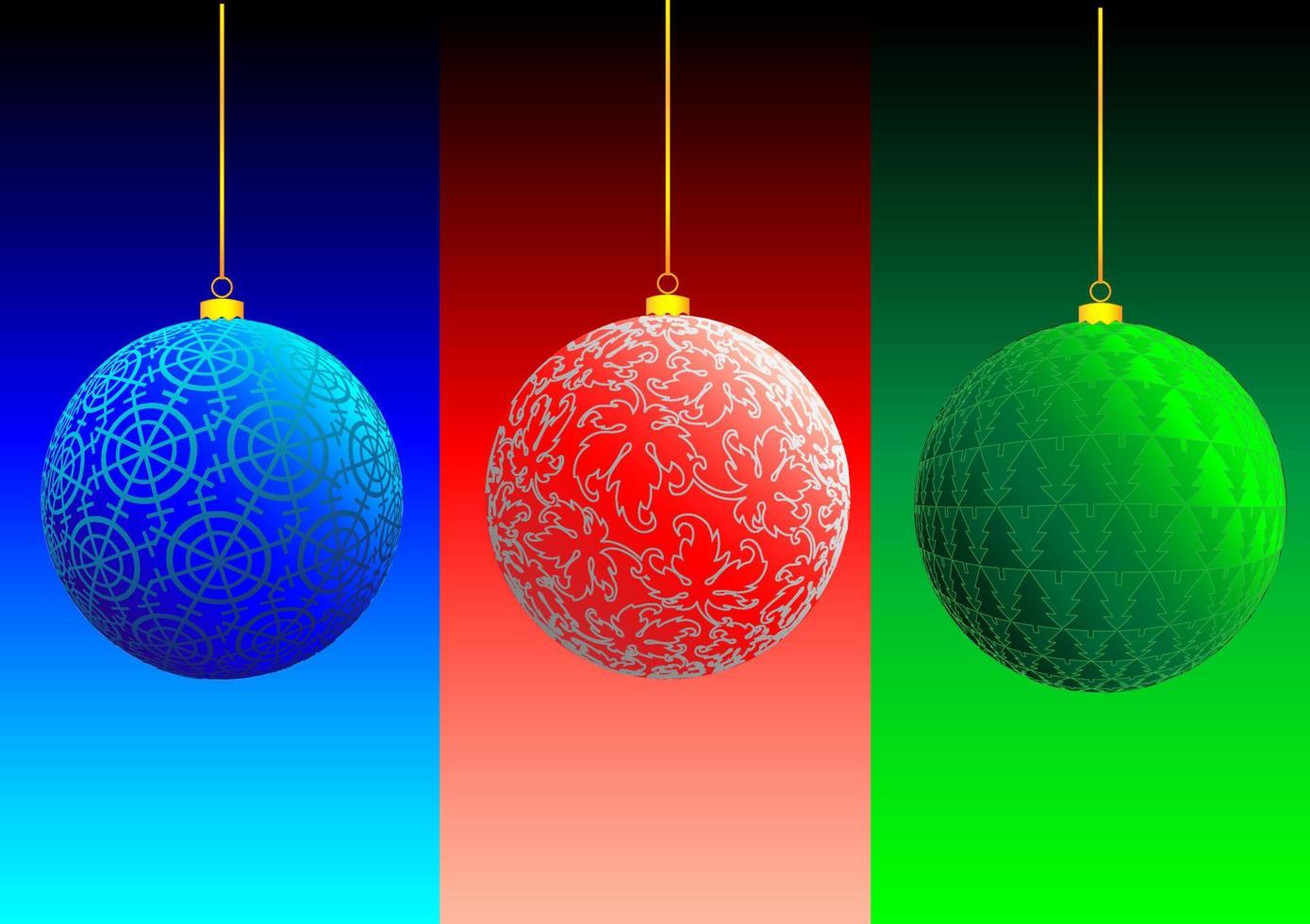 bolas de navidad de colores vector