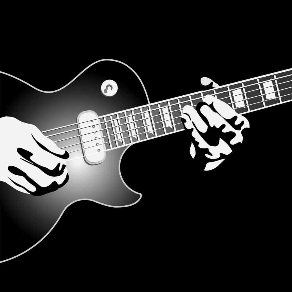 Guitar player creative vector
