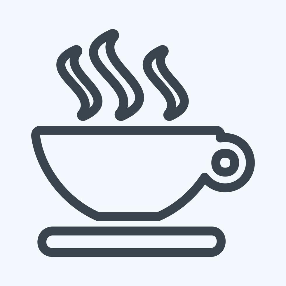 icono de té caliente - estilo de línea vector