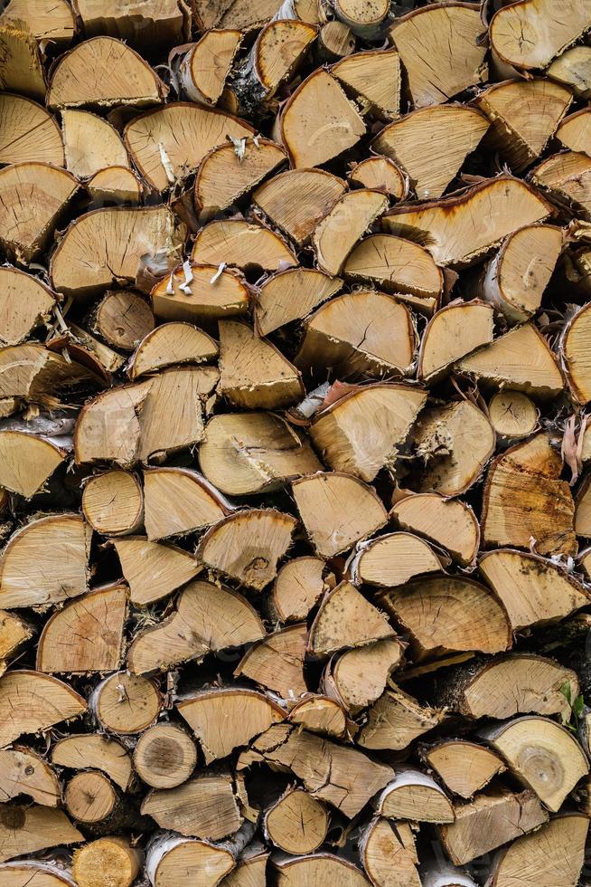 Dry Mixed Firewood Texture Background photo