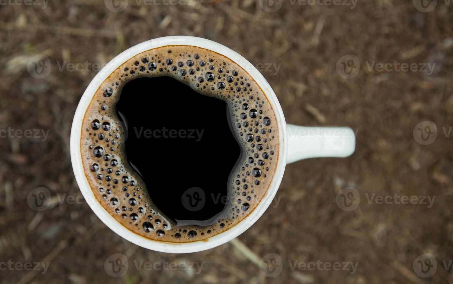 Close-up cup of fresh coffee photo