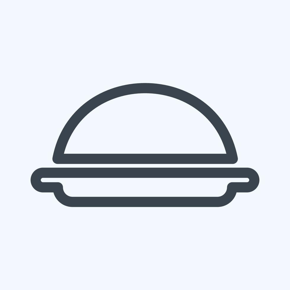 Icon Serving Food - Line Style vector