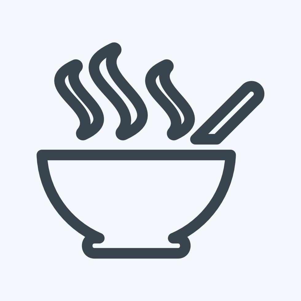 Icon Hot Soup - Line Style vector