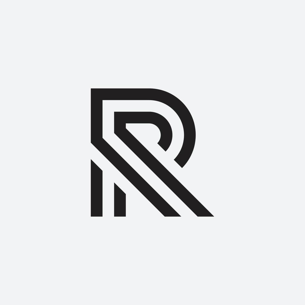R monogram design vector