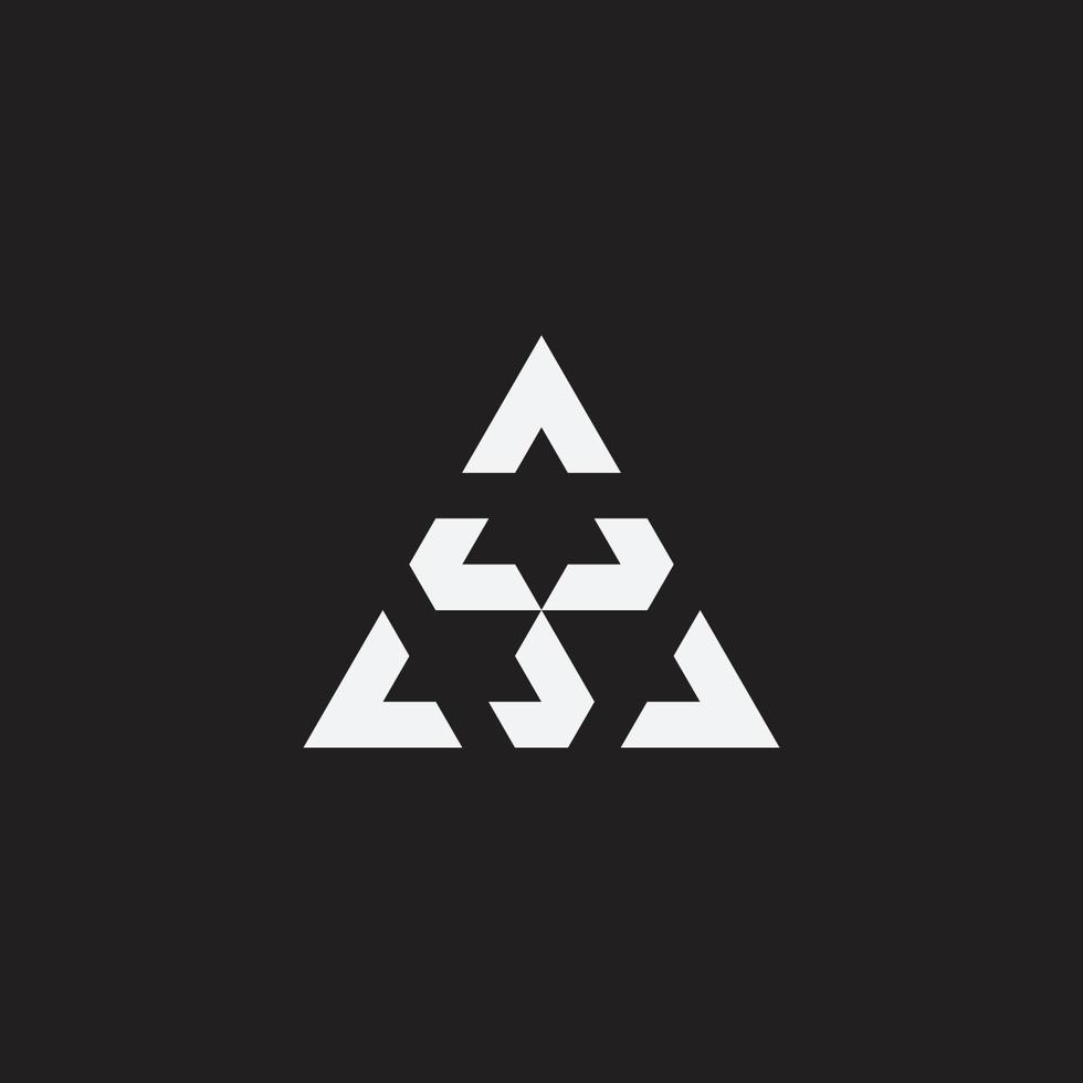 Triangle monogram design vector