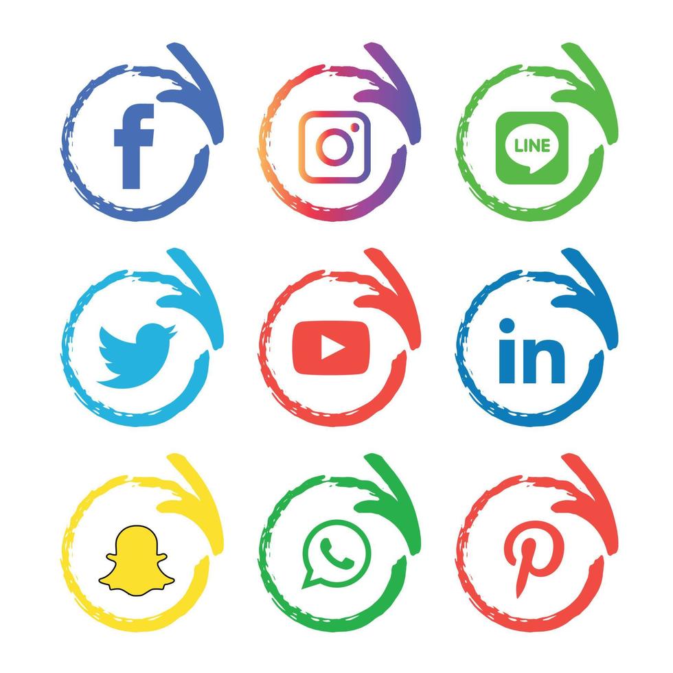 Social Media flat icons technology, network. background  group smiley face sale. Share, Like, Vector illustration Twitter, YouTube, WhatsApp, Snapchat, Facebook, instagram, tiktok, tok