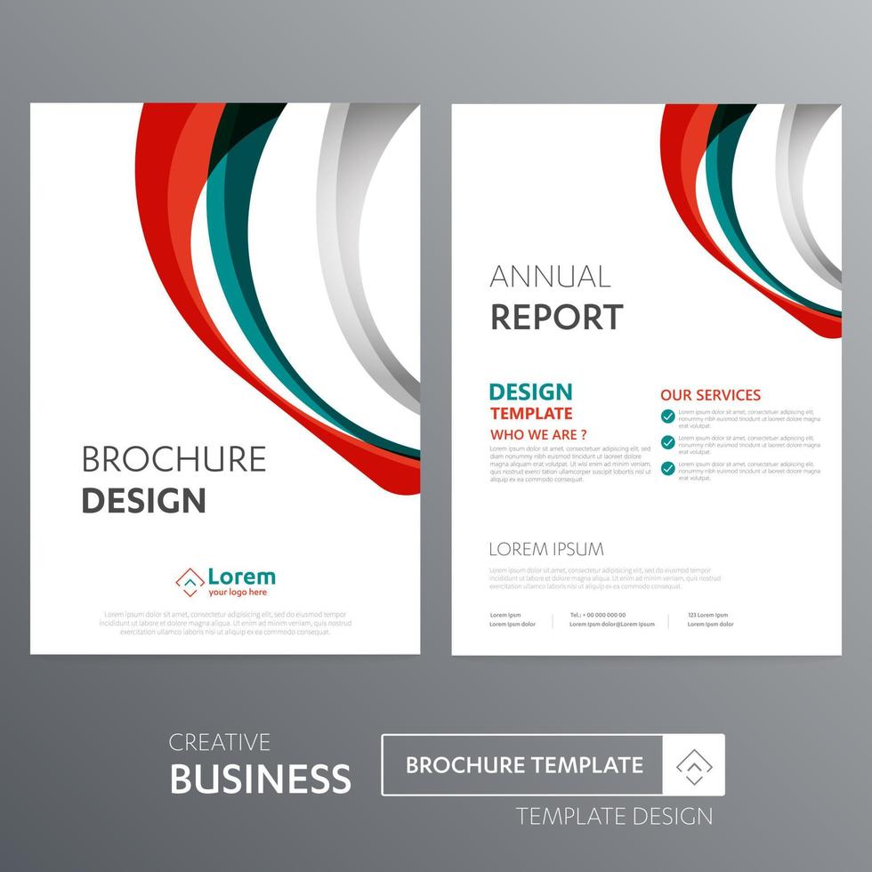 Flyer brochure business annual report cover template design Corporate Business Identity Folder digital technology company Element of stationery people community presentation working promotion blue red vector
