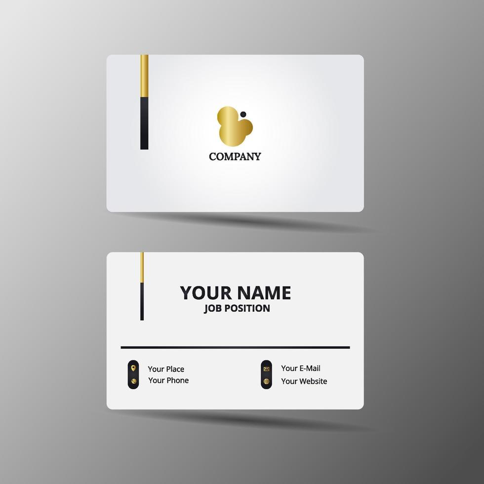 elegant business card template with gold concept modern geometric card black vector