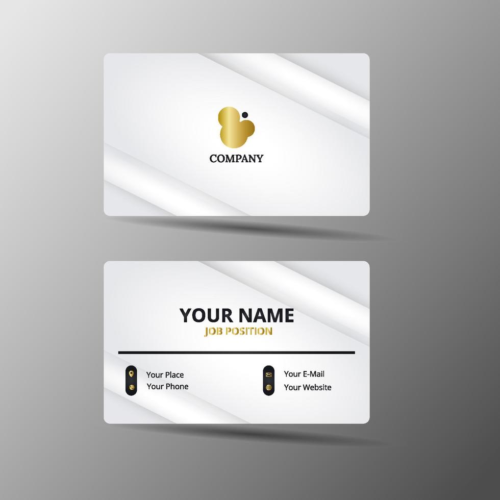elegant business card template with gold concept modern geometric card black vector