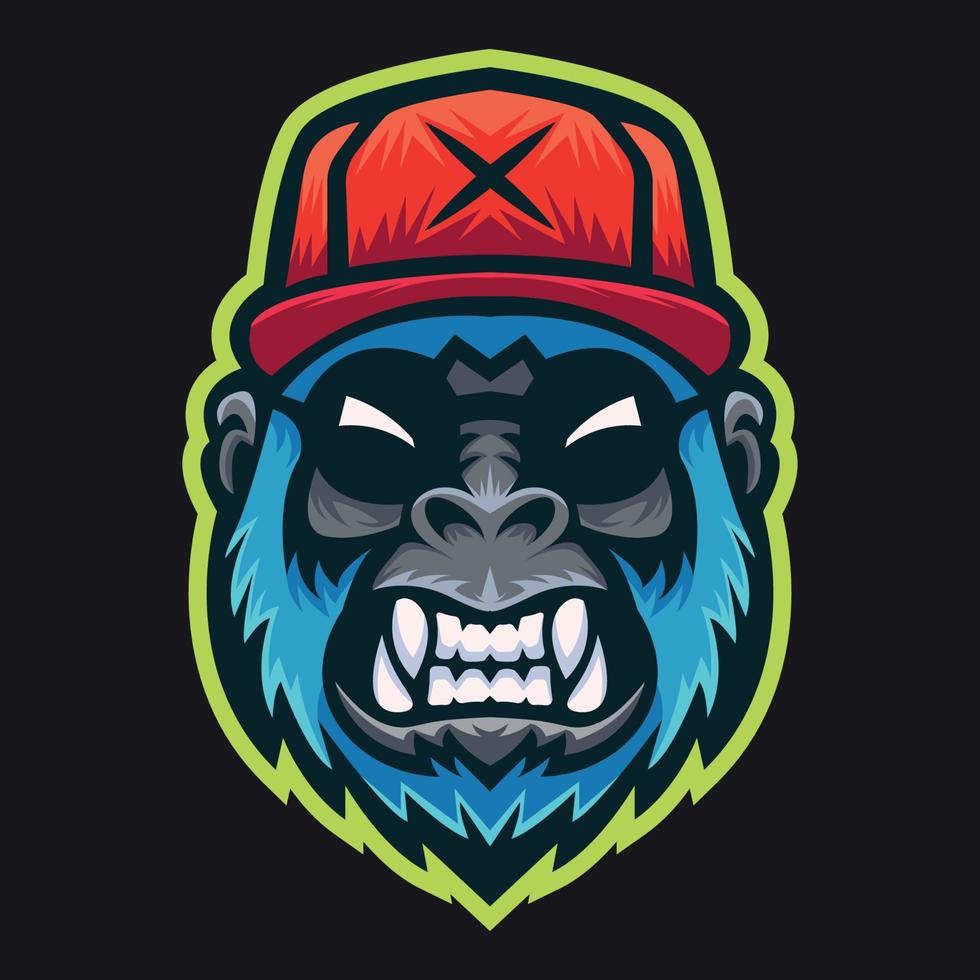 gorilla cartoon illustration vector