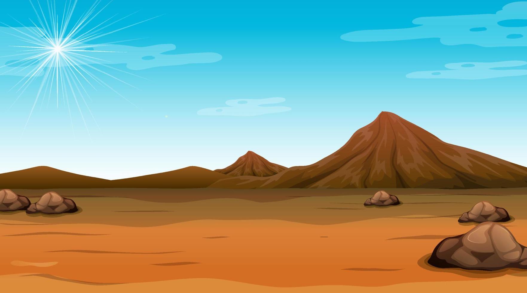 paisaje de bosque desértico en la escena diurna vector