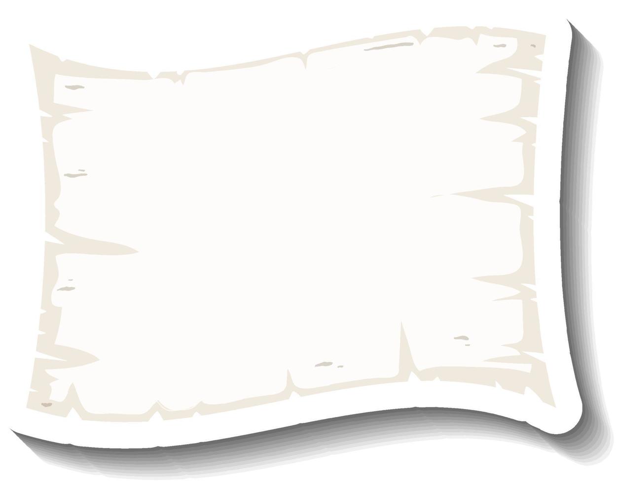 Blank old paper on white background vector