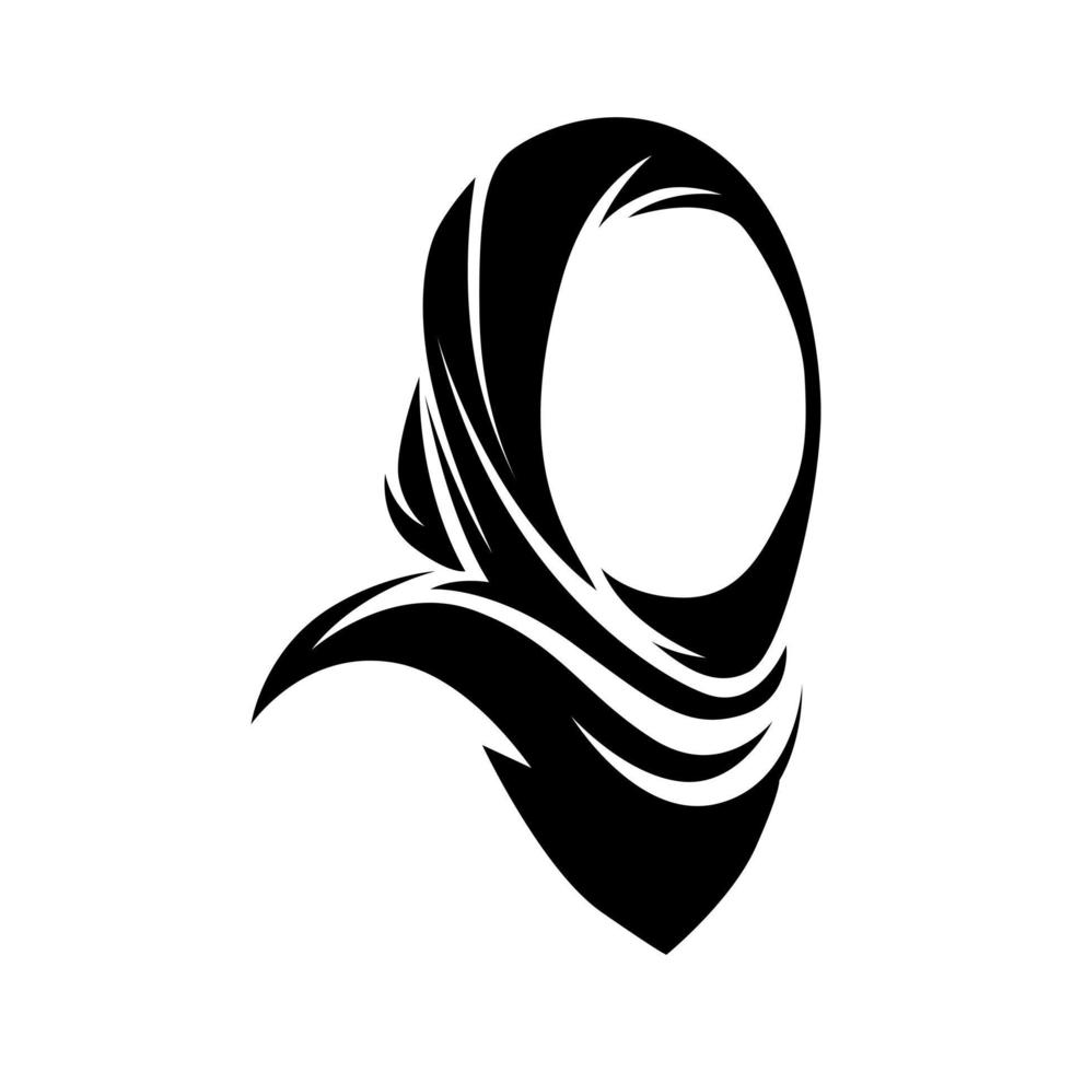 diseño hijab simple y moderno para tienda de moda musulmana vector