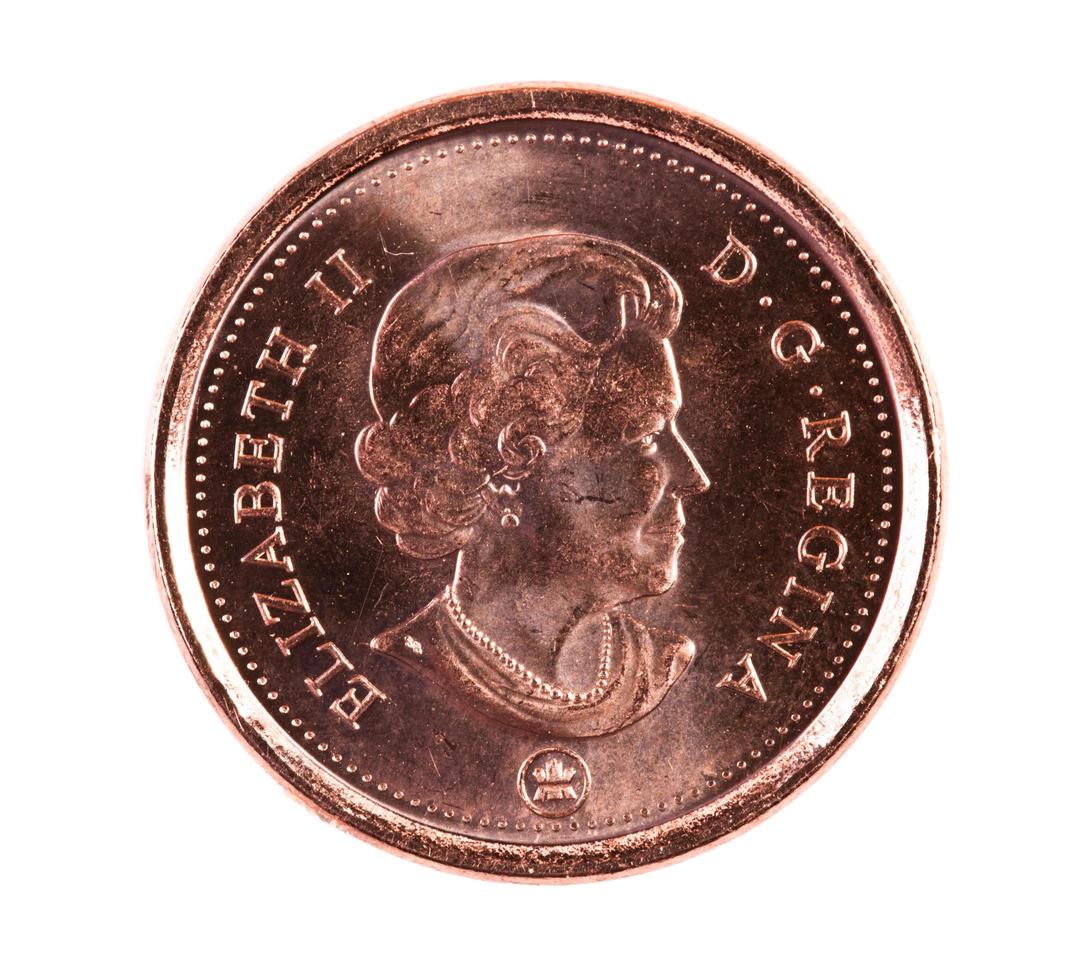 Ottawa, Canada, Avril 13, 2013,  A brand new shiny 2012 Canadian penny photo