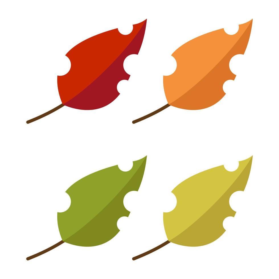 Leaf illustration collection flat design vector