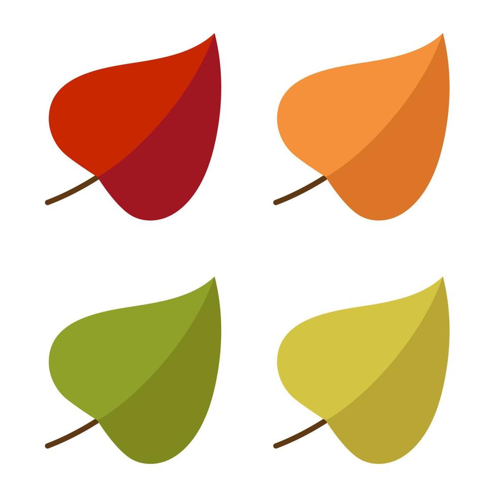 Leaf illustration collection flat design vector