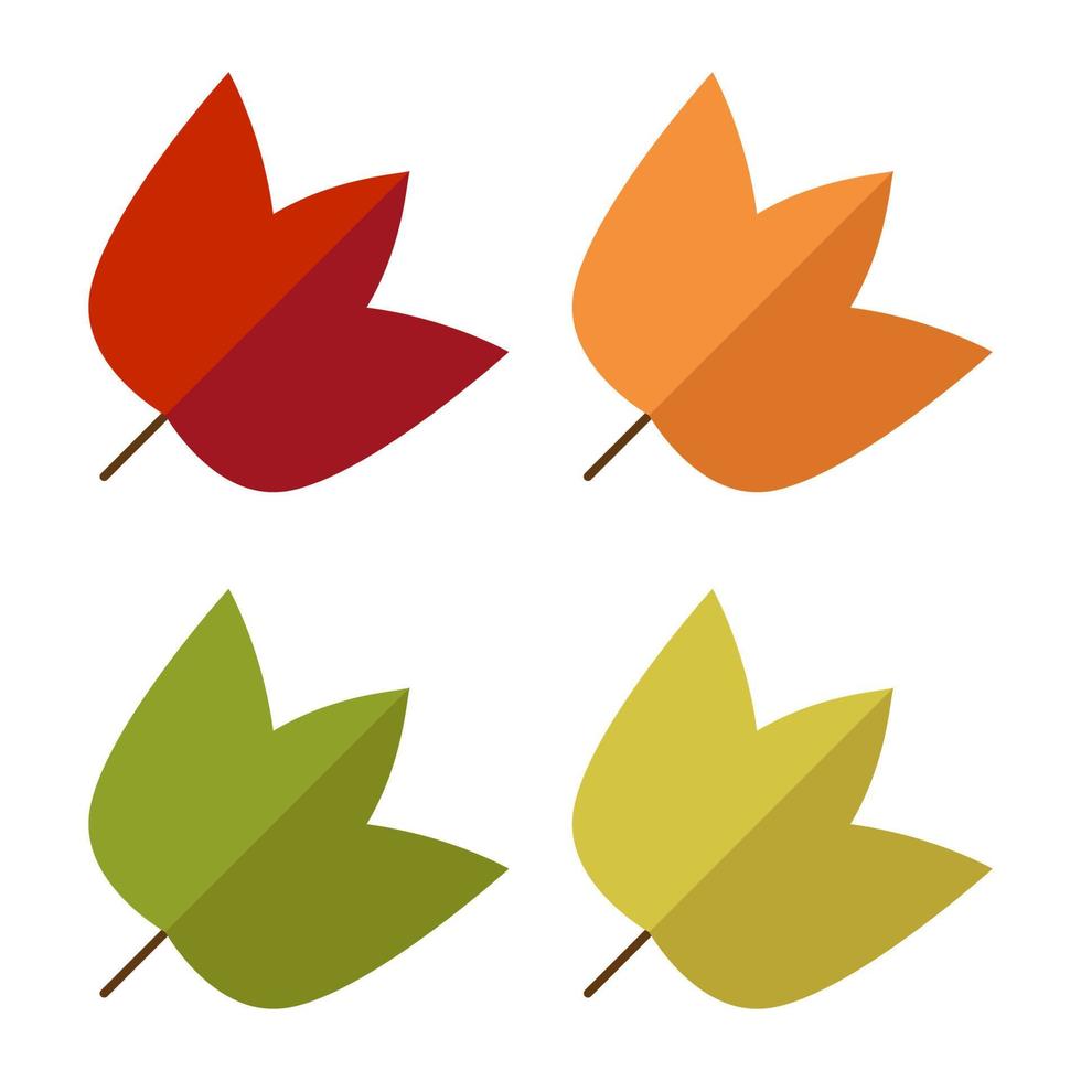 Leaf illustration collection flat design vector