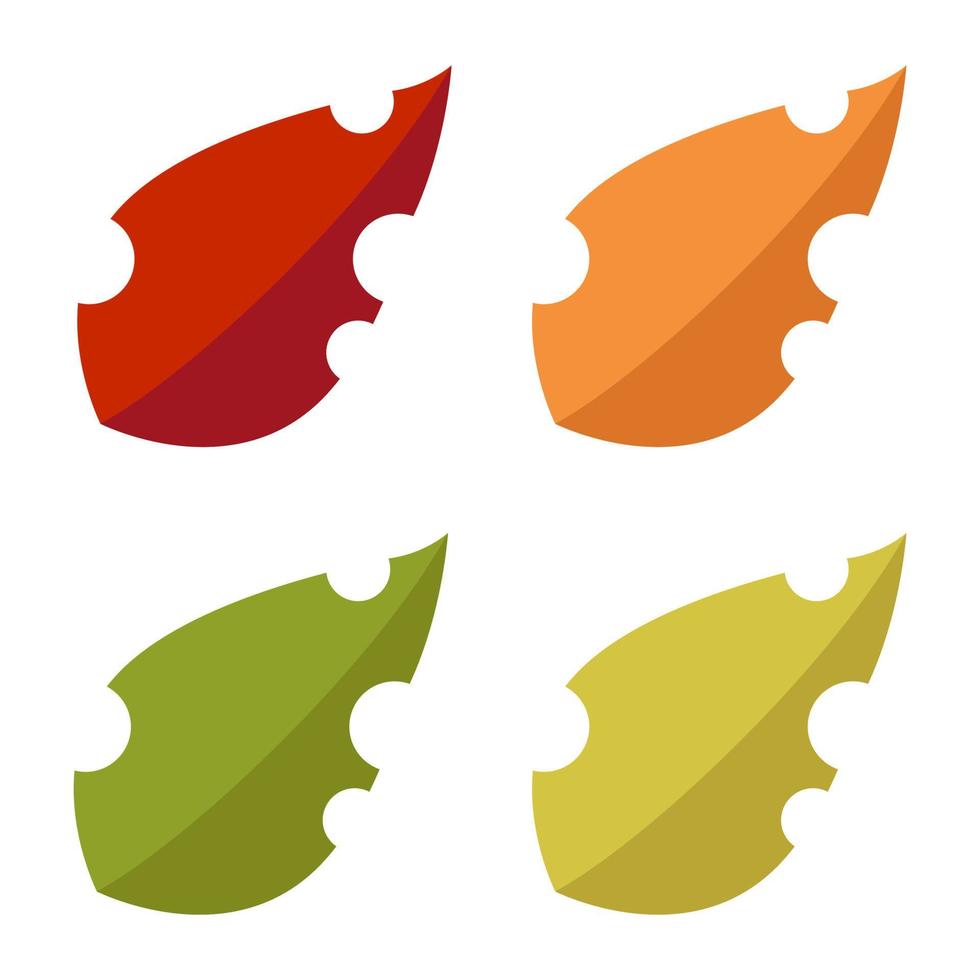Leaf illustration collection flat design vector