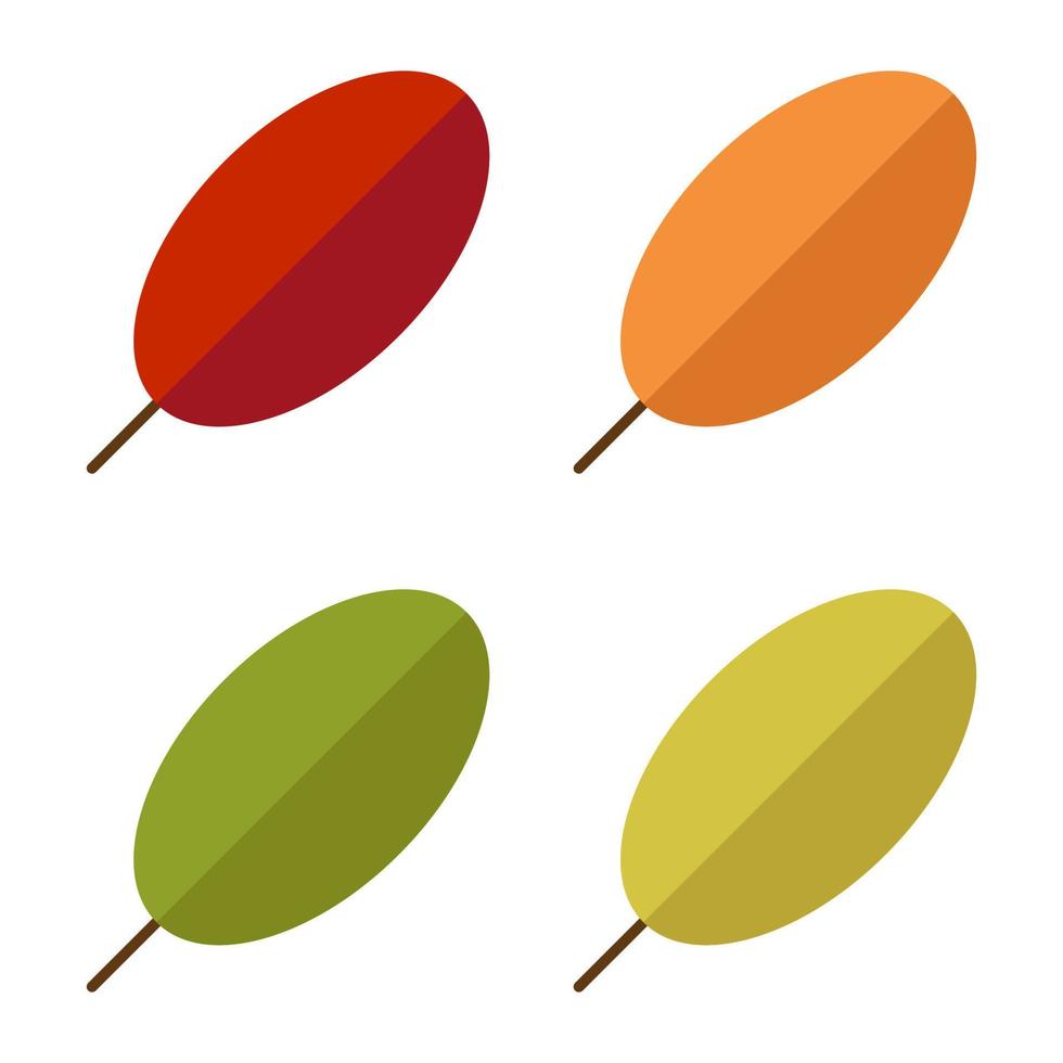 Leaf illustration collection flat design vector
