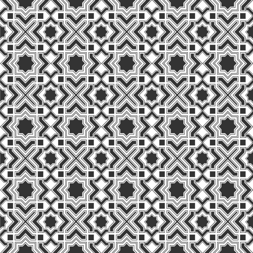 Monochromic  Islamic pattern vector