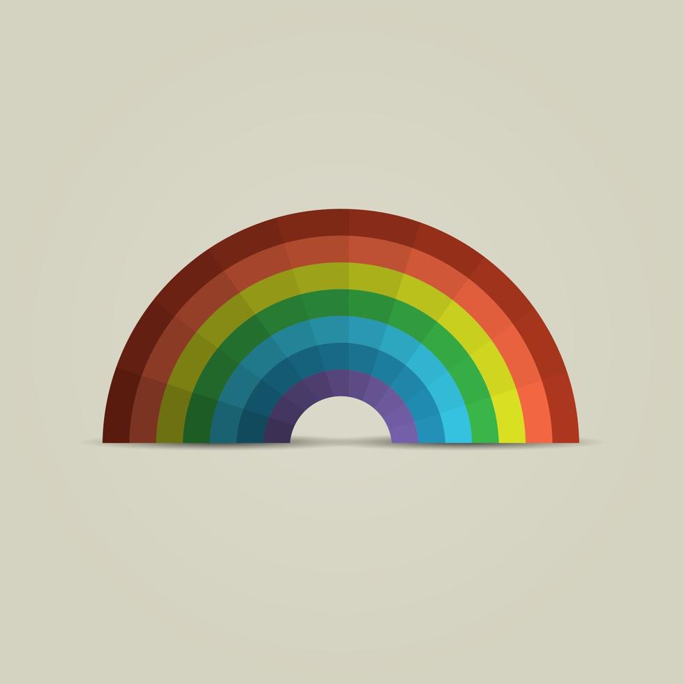 Paper art rainbow vector