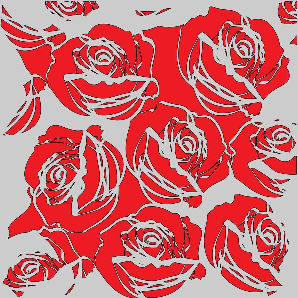 Red roses background vector