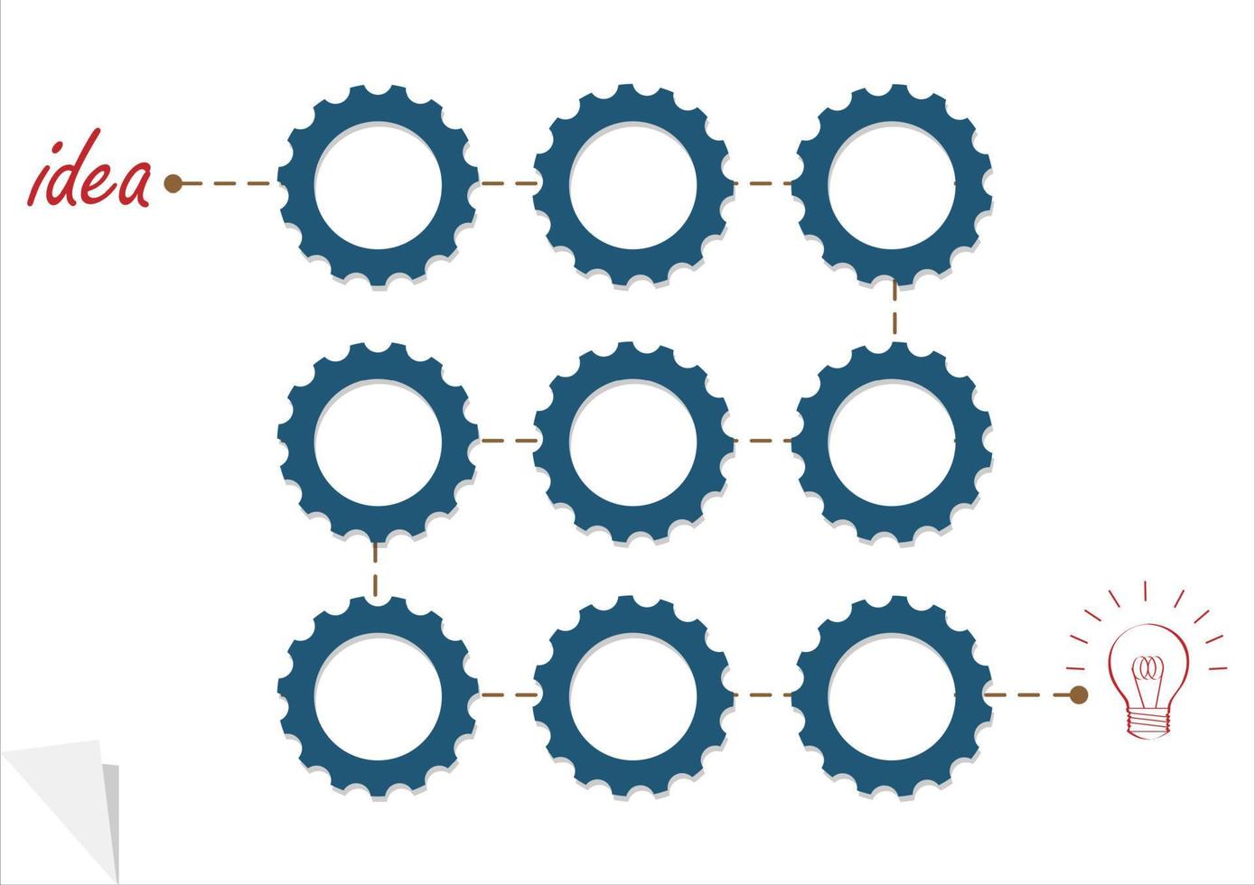 Concept vector template with gear wheels