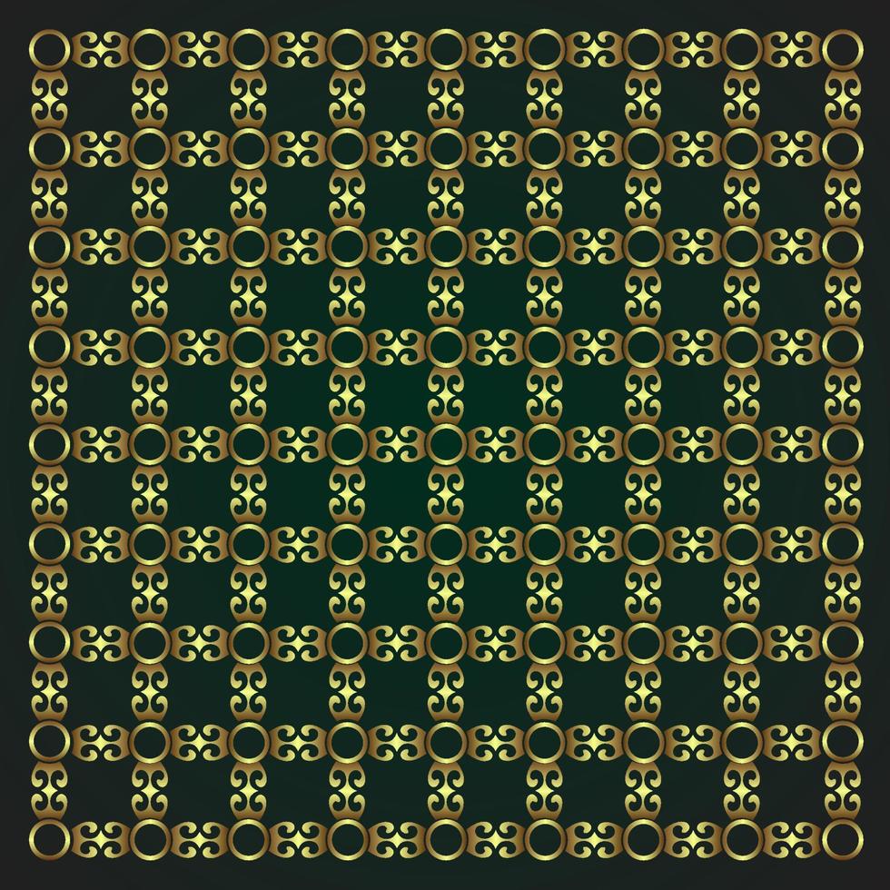 Golden ornament on black vector
