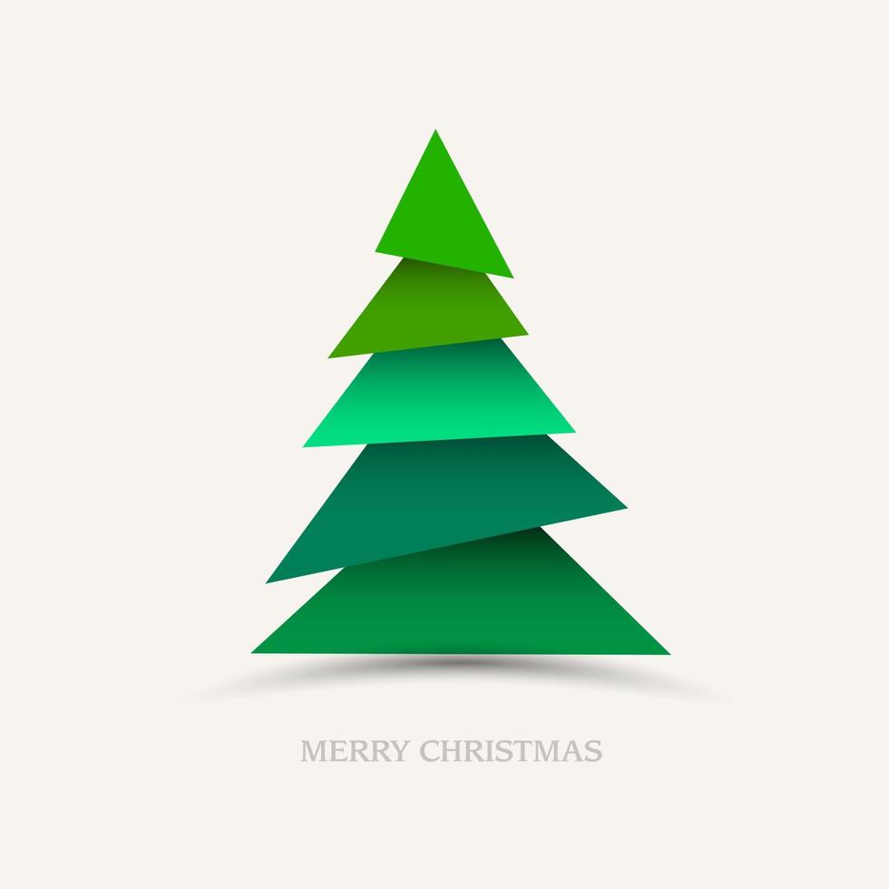 árbol de navidad de papel vector