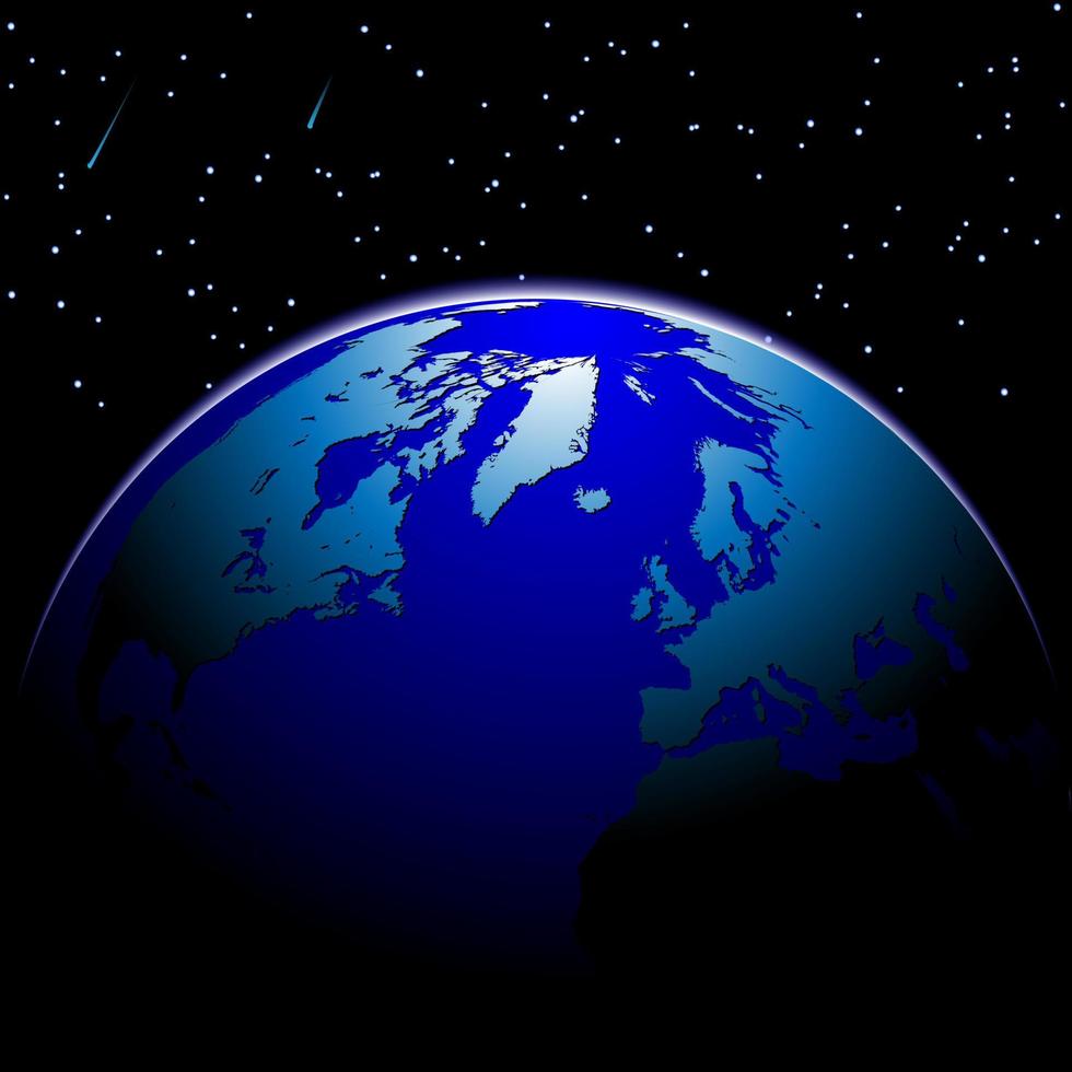 Realistic space background vector