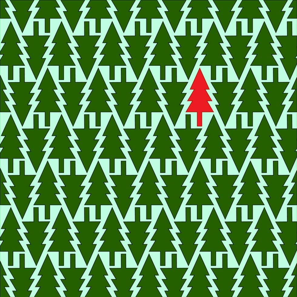 Christmas tree. Seamless  pattern vector
