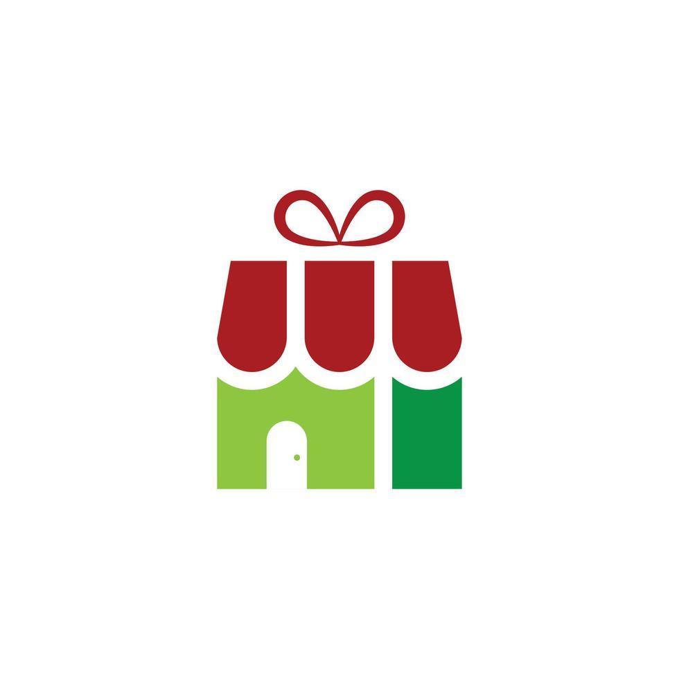 logotipo de la tienda de regalos vector
