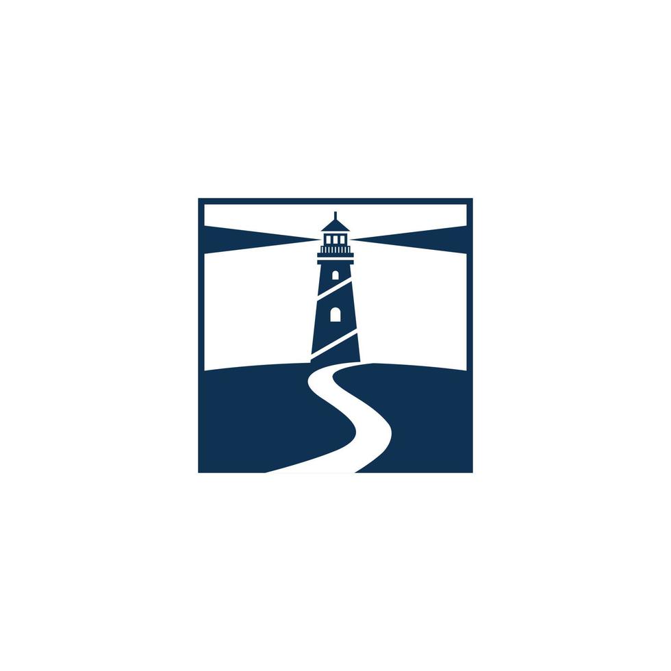 Square Lighthouse Logo vector