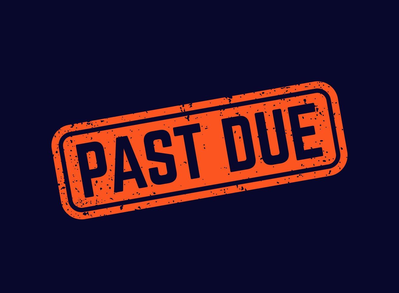 past due stamp on dark vector