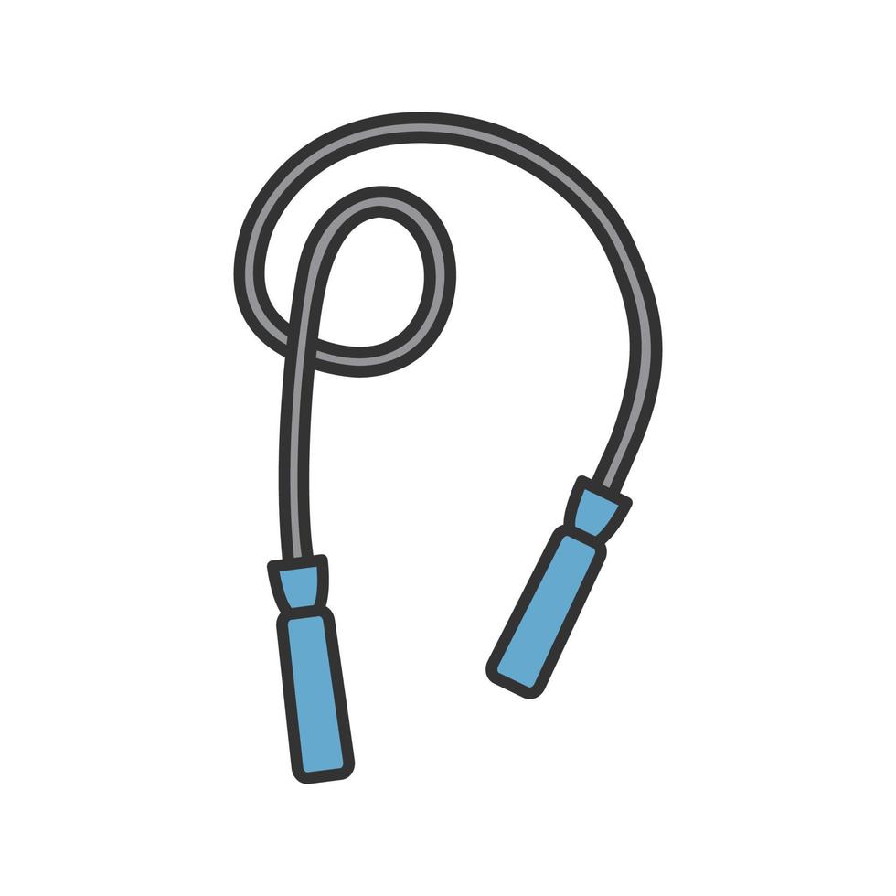 Jump rope color icon. Skipping rope. Isolated vector illustration