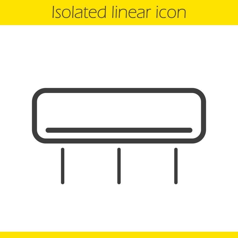 Air conditioner linear icon. Thin line illustration. Contour symbol. Vector isolated outline drawing